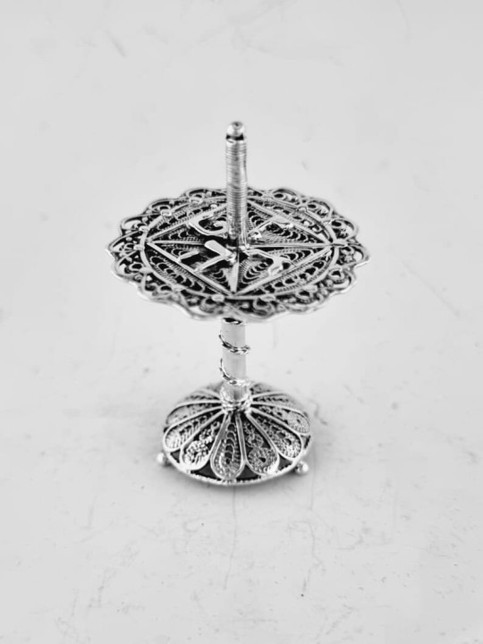 Unique Flat Shape Filigree Dreidel מבית Sterling S, Dreidels, Israel